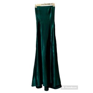 Gunne Sax by Jessica McClintock Dark Green Strapless Vintage early 90’s  Dress